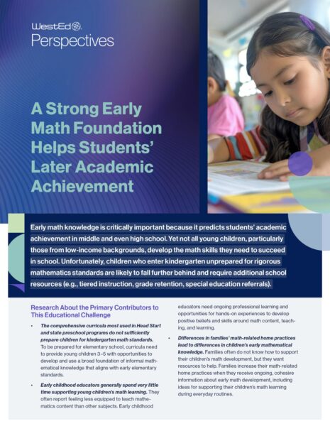 A Strong Math Foundation Helps Students' Later Academic Achievement resource image