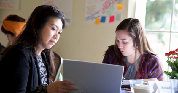 R&D Alert - Two Educators working on exercise