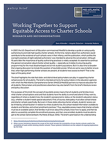 Working Together to Support Equitable Access to Charter Schools
