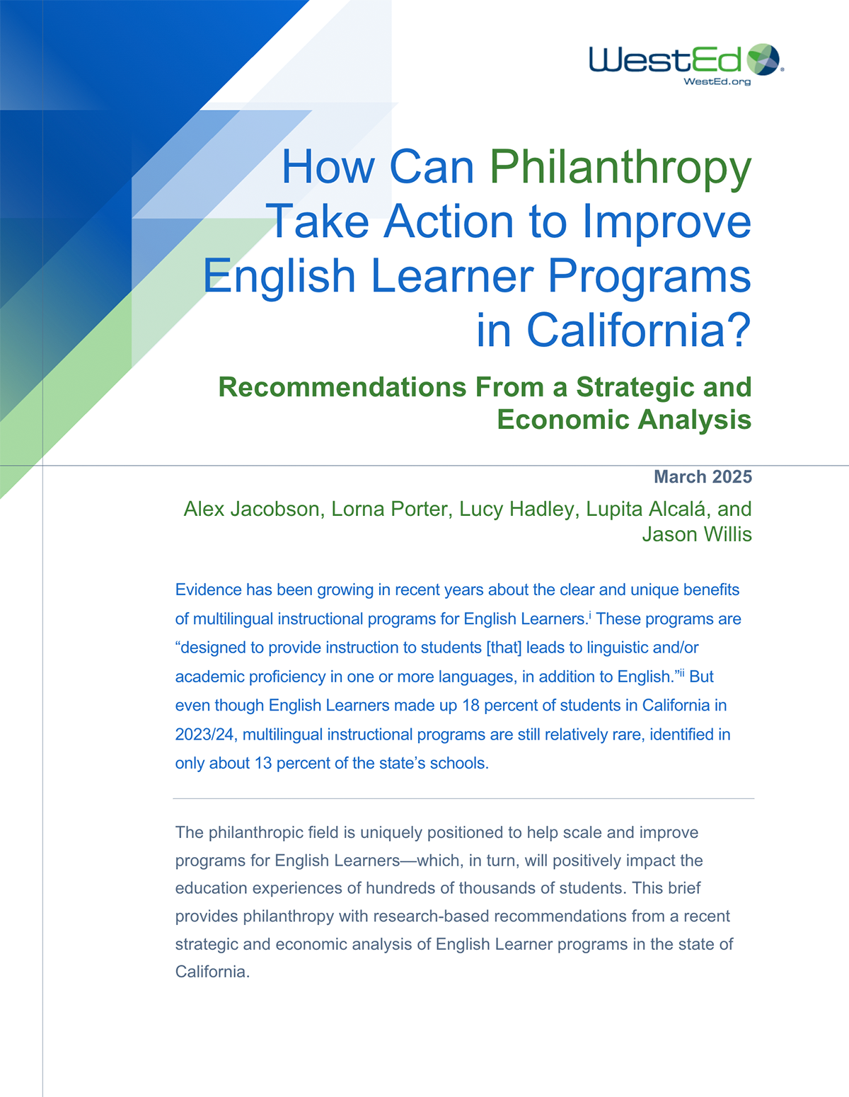 How Can Philanthropy Take Action to Improve English Learner Programs in California? Resource Image