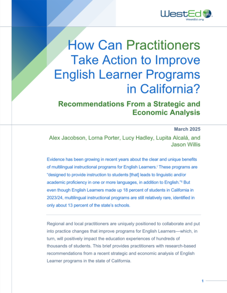 How Can Practitioners Take Action to Improve English Learner Programs in California? resource image