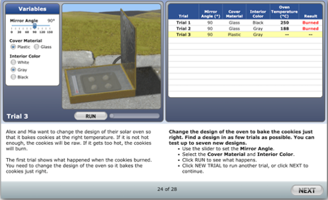 Science simulation screen shot